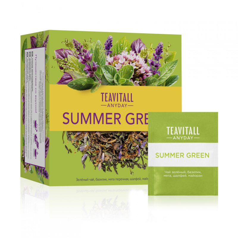 Чайный напиток Teavitall Anyday «Summer Green», 38 фильтр-пакетов